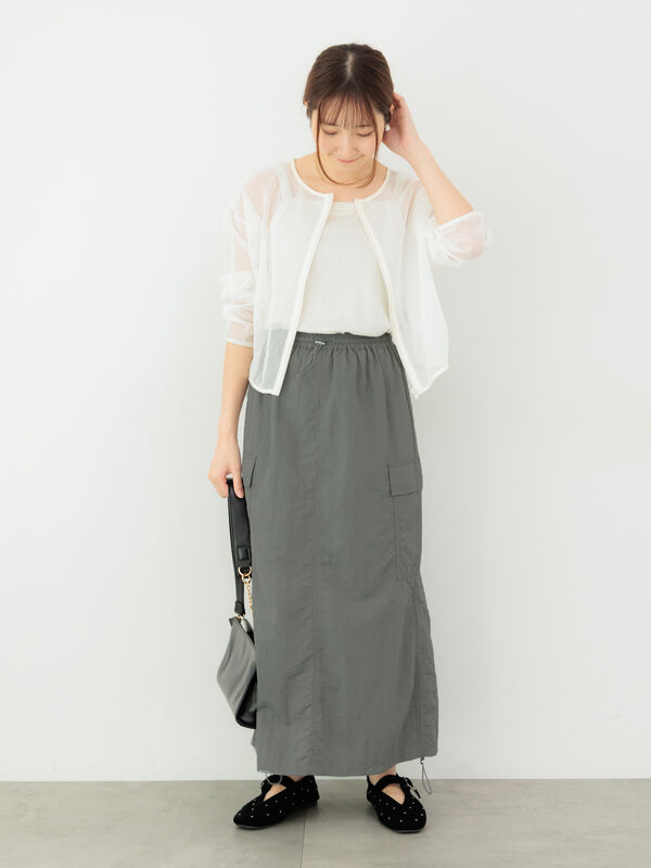 ガーガラ　スカート オブジェに… 再販】サイドドロストカーゴスカート | SKIRT | anana online store