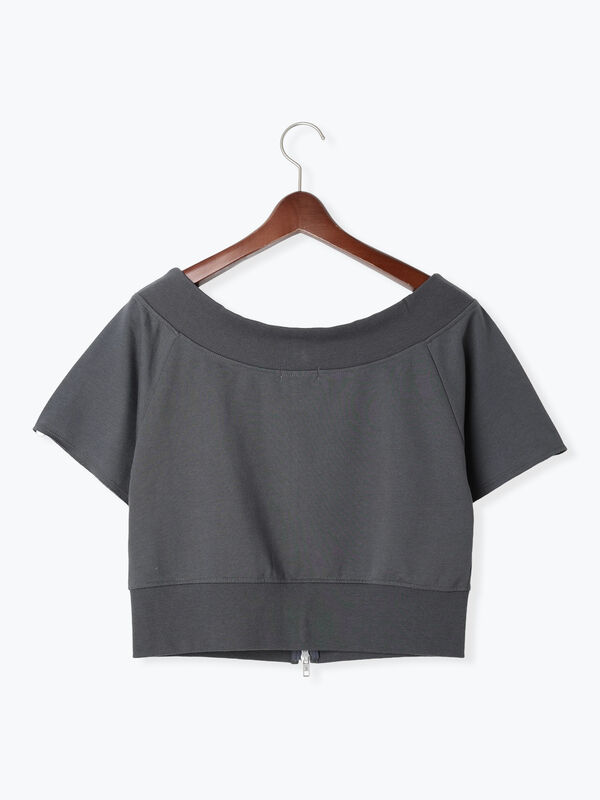 tシャツ オフショルダブルジップアップトップス レディース ジップオフショルリブニットトップス[tu926] | レディース