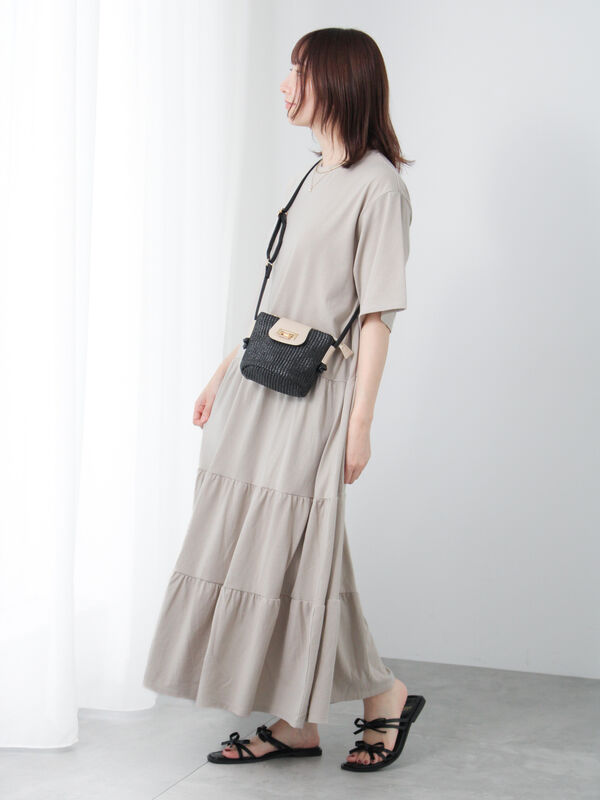 ♡美品♡iDea Luce♡イデアルーチェコットンティアードワンピース Oggi8月号掲載／接触冷感／洗える】ツイストコットンプレー
