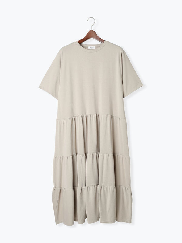 セール】 ティアードカットワンピース（グレー/ブラック