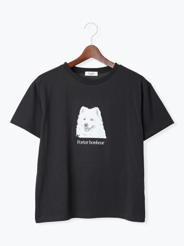 【接触冷感】犬モチーフプリントTシャツ（チャコールグレー）｜Te chichi TERRASSE（テチチ テラス）通販