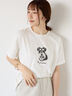 【接触冷感】犬モチーフプリントTシャツ（オフホワイト/チャコールグレー/ベージュ）｜Te chichi TERRASSE（テチチ テラス）通販