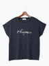 【接触冷感】スパンコールロゴフレンチスリーブTシャツ(ネイビー)|Te chichi TERRASSE(テチチ テラス)通販
