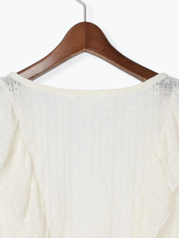 セール】 カットレースボレロカーディガン（オフホワイト