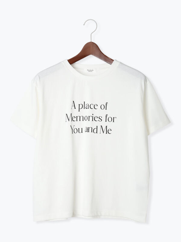 セール】 【接触冷感】ロゴプリントTシャツ（オフホワイト/ブラック