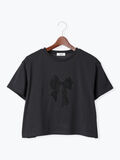 【接触冷感】レース刺繍クロップドTシャツ（チャコールグレー）｜Te chichi TERRASSE（テチチ テラス）通販