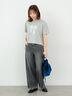 【接触冷感】レース刺繍クロップドTシャツ（オフホワイト/グレー/チャコールグレー）｜Te chichi TERRASSE（テチチ テラス）通販