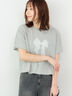 【接触冷感】レース刺繍クロップドTシャツ（オフホワイト/グレー/チャコールグレー）｜Te chichi TERRASSE（テチチ テラス）通販