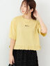 裾フリル刺繍Tシャツ（オフホワイト/チャコールグレー/イエロー）｜Te chichi TERRASSE（テチチ テラス）通販