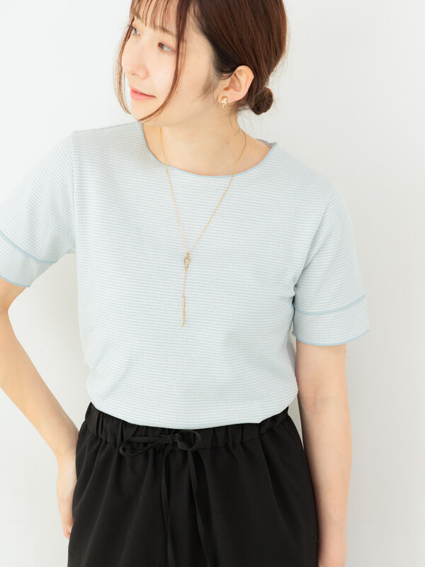 トップス tomoelbee セール】 アーガイル開襟ニット（オフホワイト/ブルー/ネイビー