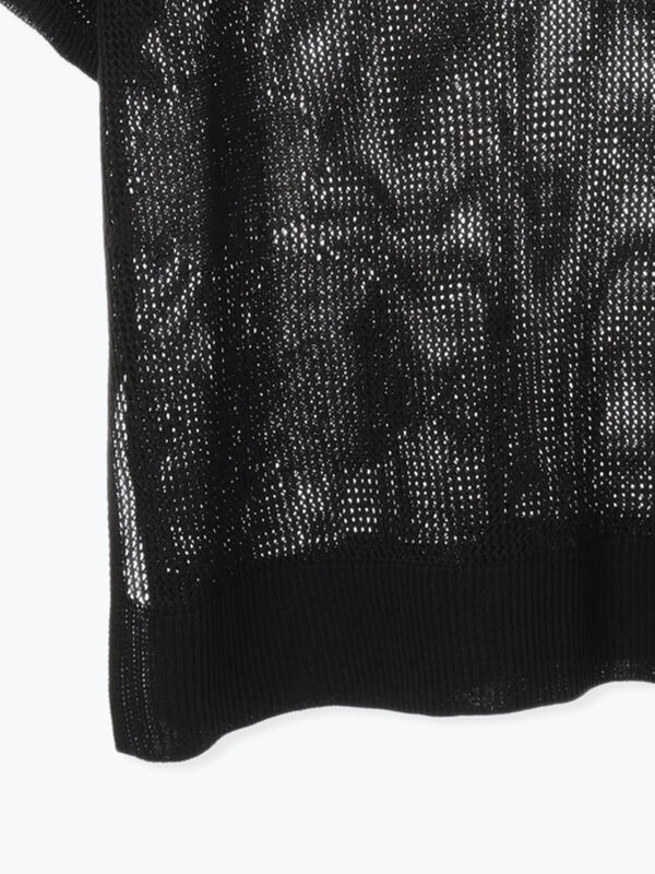 セール】 メッシュジャガードプルオーバーニット（オフホワイト