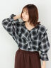 オンブレーチェックフリルブラウス《2025autumn catalog item》（ブラック）｜Te chichi TERRASSE（テチチ テラス）通販