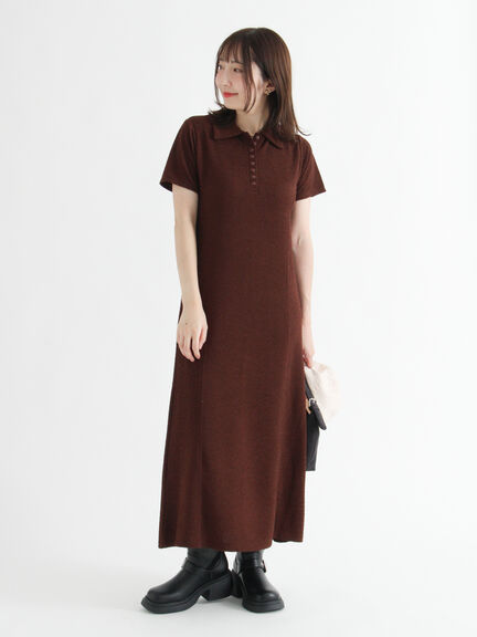 Amomento ダークブラウン キャミワンピース LILY BROWN×MARY QUANT】デイジードットキャミワンピース
