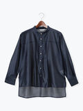 フロントタック入りシアーシャツ(ネイビー)|Te chichi TERRASSE(テチチ テラス)通販