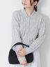 シャーリング衿付きカーディガン《2025autumn catalog item》(グレー)|Te chichi TERRASSE(テチチ テラス)通販
