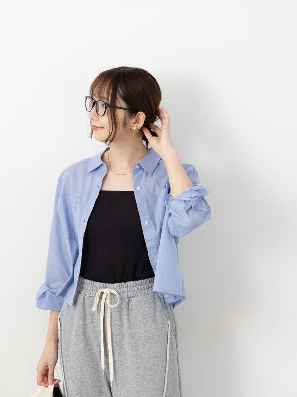 セール】 アソートクロップドシャツ（オフホワイト/ベージュ/ブルー