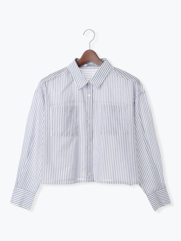 セール】 アソートクロップドシャツ（オフホワイト/ベージュ/ブルー