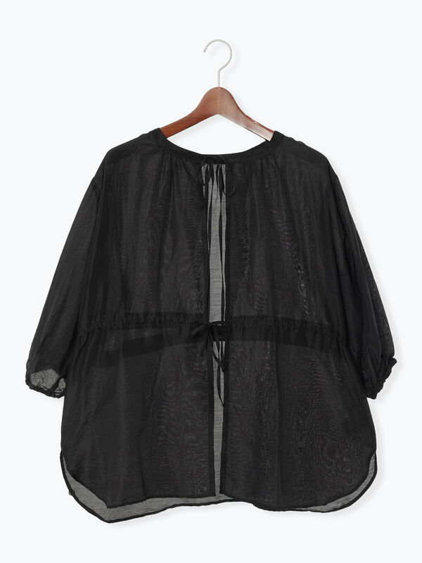 セール】 前後2WAYドロストチュニック（オフホワイト/チャコールグレー