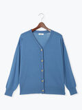 金釦Vネックリラックスカーディガン(ブルー)|Te chichi TERRASSE(テチチ テラス)通販