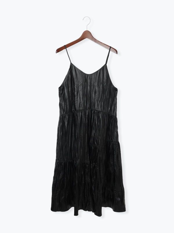 セール】 しわ加工フェイクレザーキャミワンピース《2025autumn