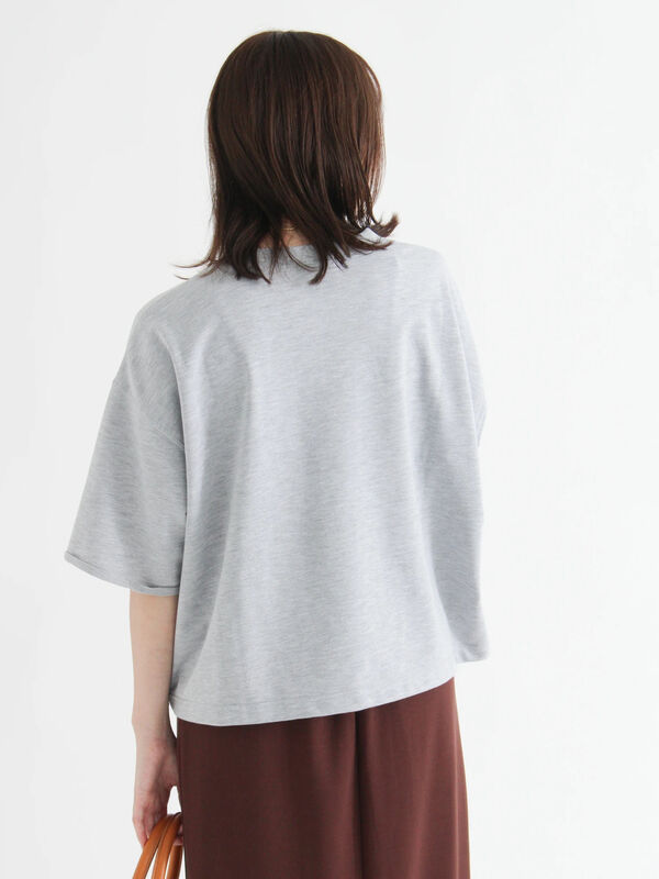 セール】 【HELLO KITTY】ミニ裏毛プリント5分袖トップス（オフ