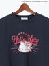 【HELLO KITTY】ミニ裏毛プリント5分袖トップス（オフホワイト/グレー/ネイビー）｜Te chichi TERRASSE（テチチ テラス）通販