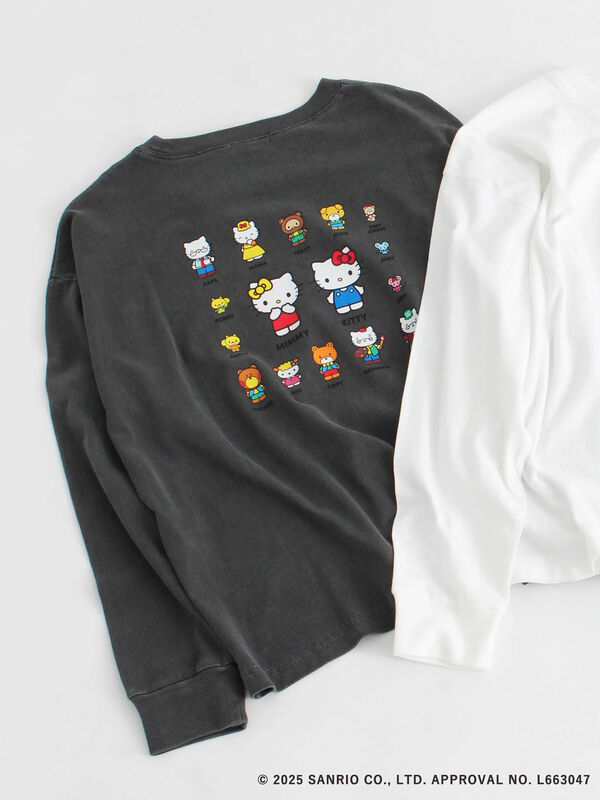 【HELLO KITTY】プリントロングTシャツ（チャコールグレー）｜Te chichi TERRASSE（テチチ テラス）通販