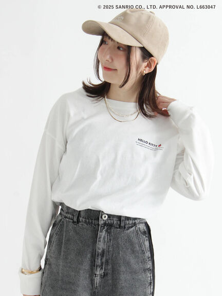 【HELLO KITTY】プリントロングTシャツ（オフホワイト/チャコールグレー）｜Te chichi TERRASSE（テチチ テラス）通販