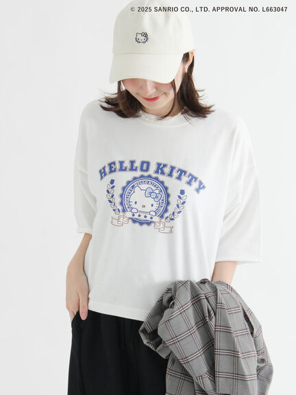 【HELLO KITTY】刺繍入りコーデュロイキャップ（オフホワイト/ベージュ）｜Te chichi TERRASSE（テチチ テラス）通販