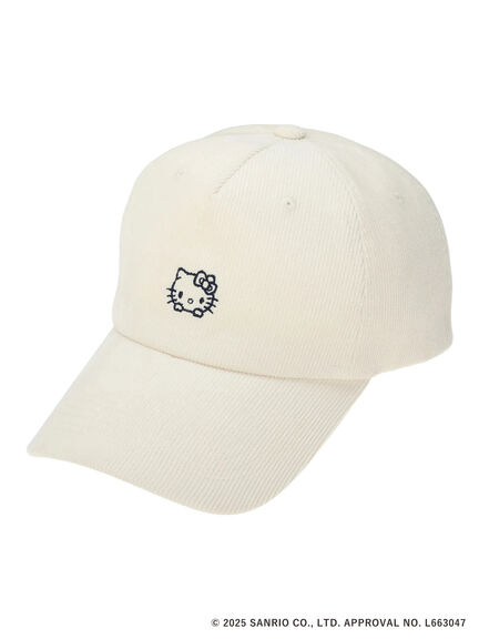 【HELLO KITTY】刺繍入りコーデュロイキャップ（オフホワイト/ベージュ）｜Te chichi TERRASSE（テチチ テラス）通販