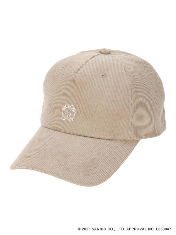 セール】 【HELLO KITTY】刺繍入りコーデュロイキャップ（オフホワイト