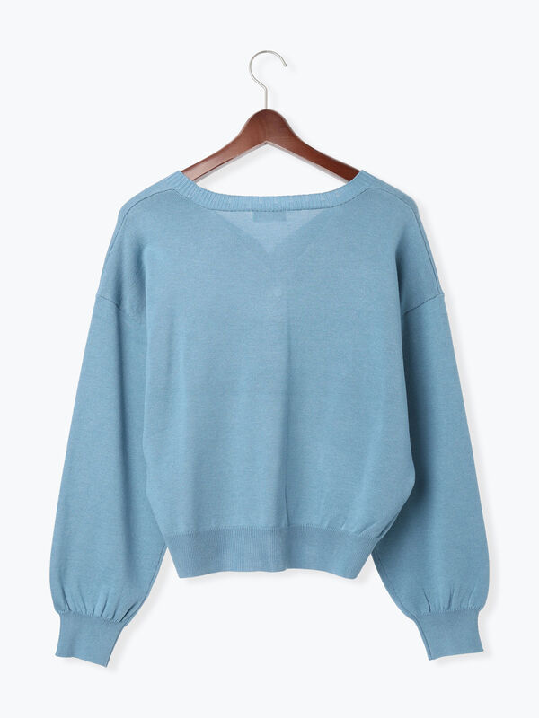 トップス kanekin セール】 前後2WAY金釦Vネックカーディガン（グレー/ブラック