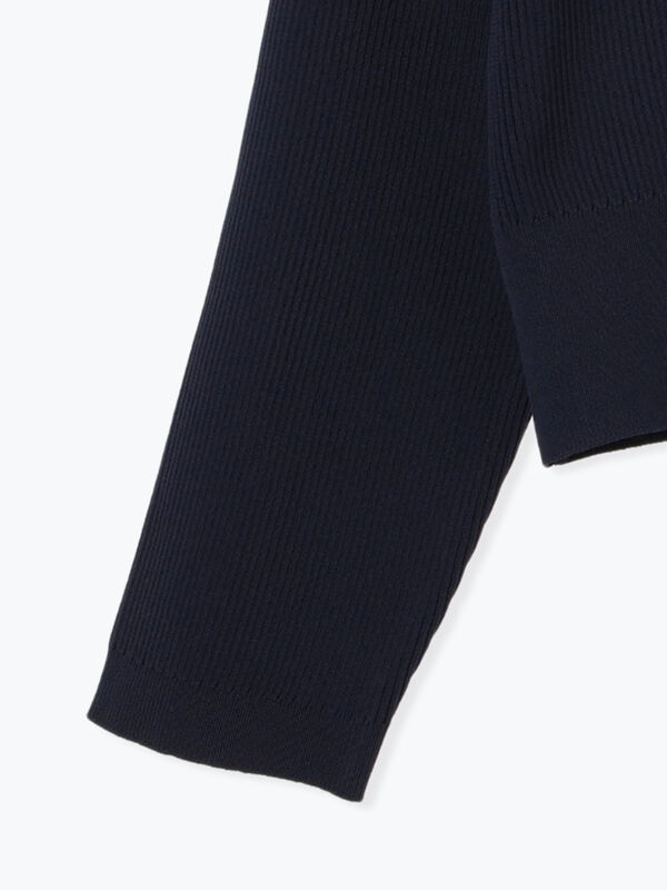 セール】 Wジップハイネックリブカーディガン（オフホワイト/ブラック