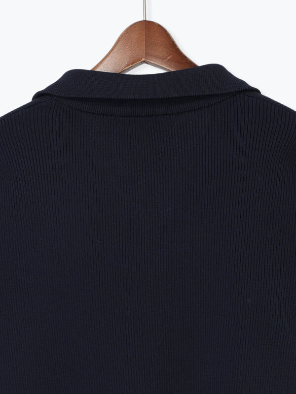 セール】 Wジップハイネックリブカーディガン（オフホワイト