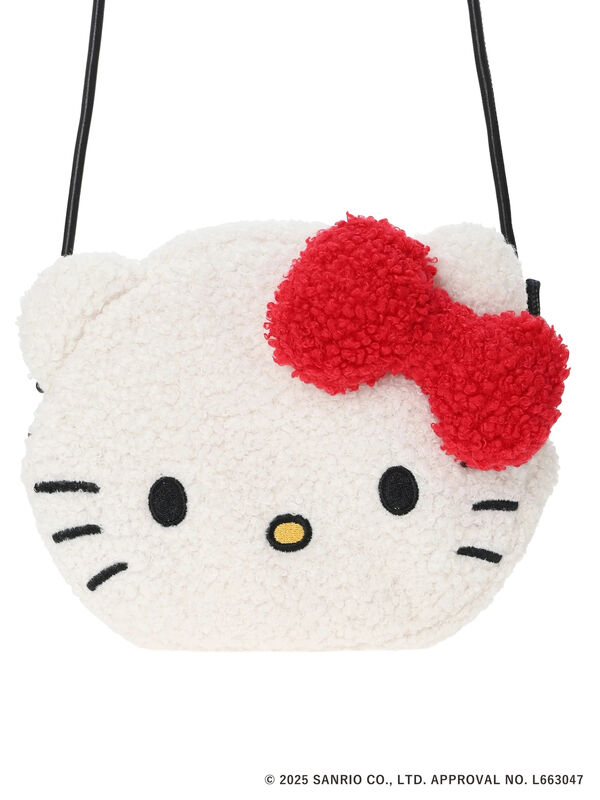 HELLO KITTY】モチーフボアミニバッグ（オフホワイト/ベージュ/バッグ