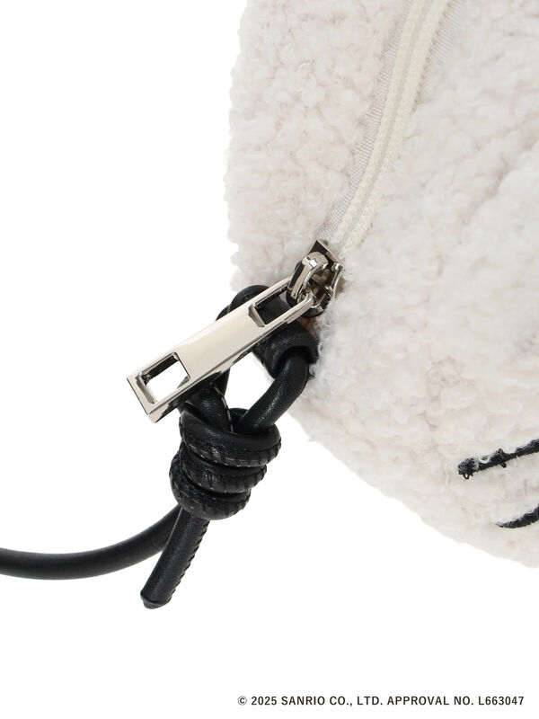 HELLO KITTY】モチーフボアミニバッグ（オフホワイト/ベージュ/バッグ