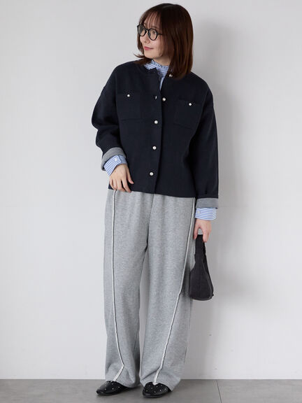 パール釦バイカラーニットカーディガン（オフホワイト/グレー/ベージュ/ネイビー）｜Te chichi TERRASSE（テチチ テラス）通販