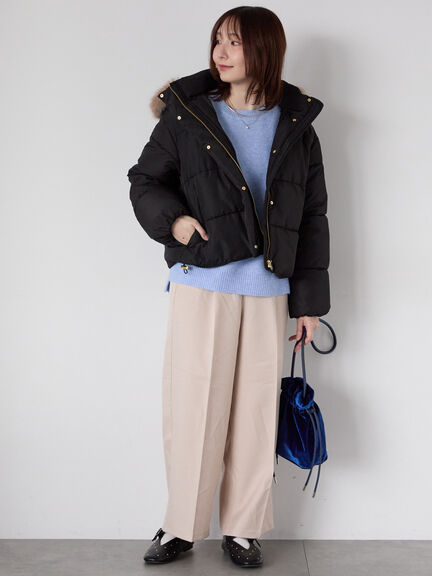 もちもちメランジクルーネックニット（オフホワイト/グレー/ブラック/ピンク/ブルー）｜Te chichi TERRASSE（テチチ テラス）通販