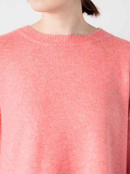 もちもちメランジクルーネックニット（オフホワイト/グレー/ブラック/ピンク/ブルー）｜Te chichi TERRASSE（テチチ テラス）通販