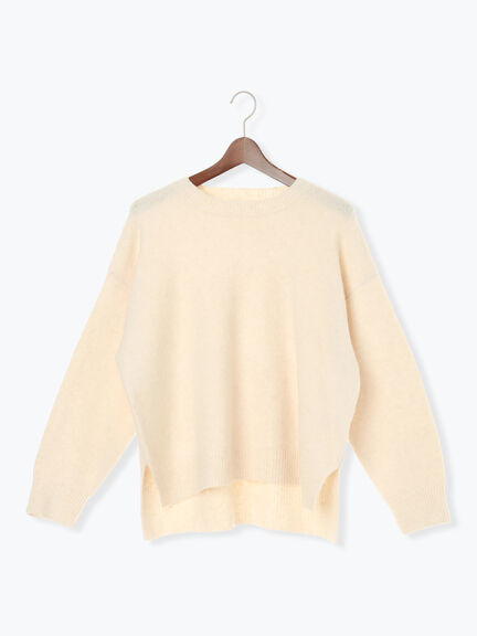 もちもちメランジクルーネックニット（オフホワイト/グレー/ブラック/ピンク/ブルー）｜Te chichi TERRASSE（テチチ テラス）通販