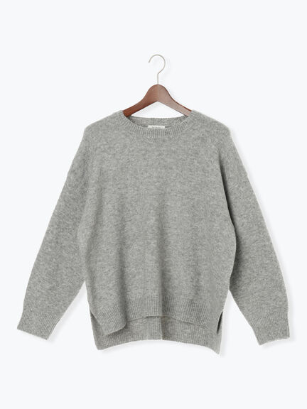 もちもちメランジクルーネックニット（オフホワイト/グレー/ブラック/ピンク/ブルー）｜Te chichi TERRASSE（テチチ テラス）通販