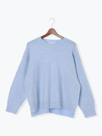 もちもちメランジクルーネックニット（オフホワイト/グレー/ブラック/ピンク/ブルー）｜Te chichi TERRASSE（テチチ テラス）通販