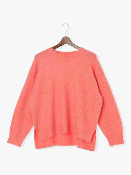 もちもちメランジクルーネックニット（オフホワイト/グレー/ブラック/ピンク/ブルー）｜Te chichi TERRASSE（テチチ テラス）通販