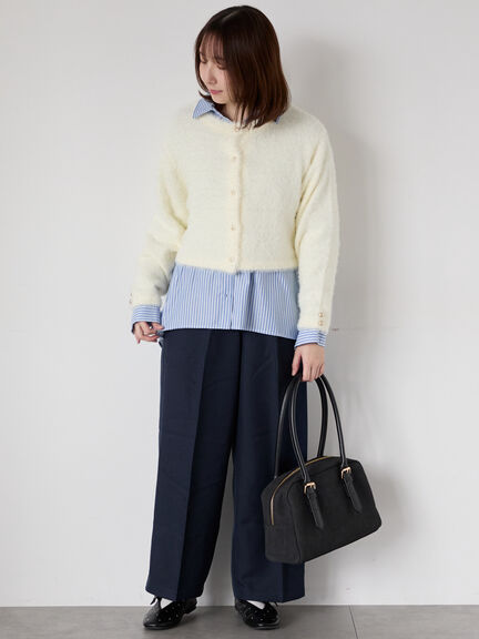 金釦フェザーニットカーディガン（オフホワイト/ピンク/ブルー）｜Te chichi TERRASSE（テチチ テラス）通販