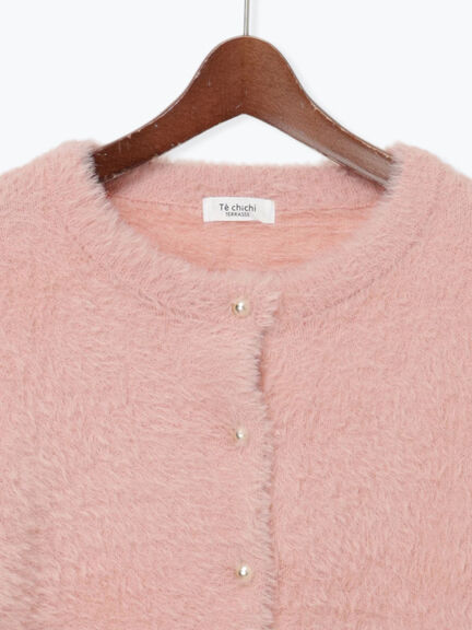 金釦フェザーニットカーディガン（オフホワイト/ピンク/ブルー）｜Te chichi TERRASSE（テチチ テラス）通販