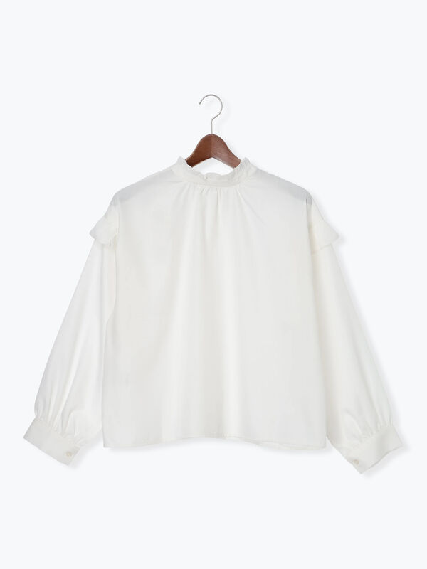 セール】 アソートフリルブラウス（オフホワイト/ブラック/ベージュ