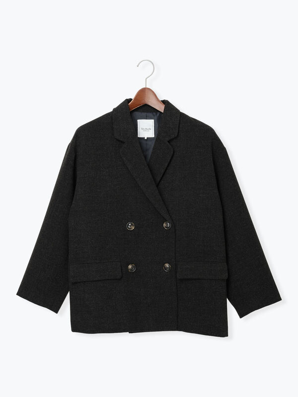 セール】 Wブレストジャケット（グレー/チャコールグレー/ブラウン