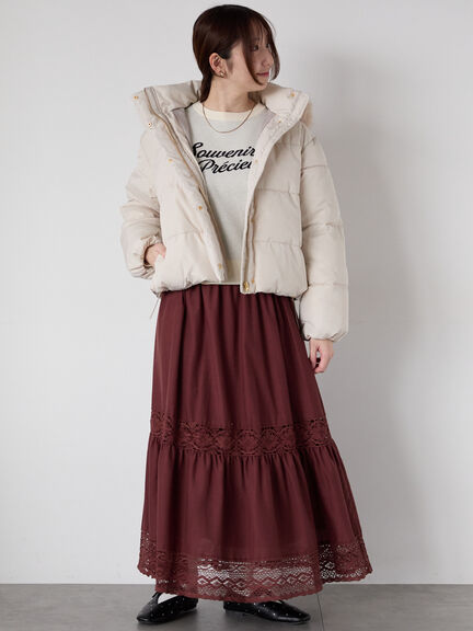 【撥水】フード取外し中綿ショートブルゾン（オフホワイト/ブラック/ベージュ）｜Te chichi TERRASSE（テチチ テラス）通販