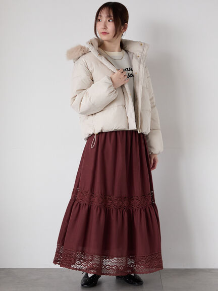 【撥水】フード取外し中綿ショートブルゾン（オフホワイト/ブラック/ベージュ）｜Te chichi TERRASSE（テチチ テラス）通販