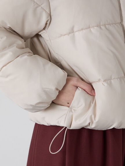 【撥水】フード取外し中綿ショートブルゾン（オフホワイト/ブラック/ベージュ）｜Te chichi TERRASSE（テチチ テラス）通販